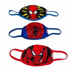 Marvel Spider-Man Kids Masks, 3 Pack, Red, Blue